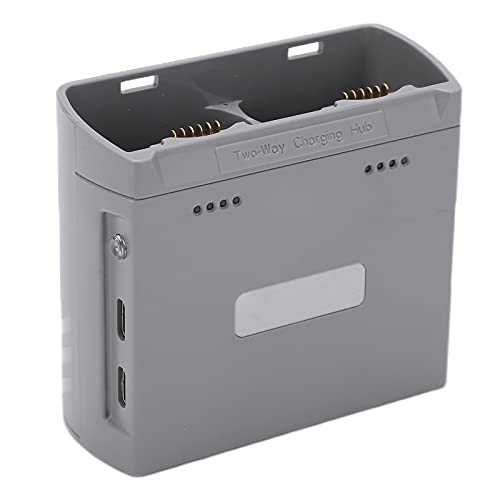 Oumefar UAV Chargeur de Batterie DJI Mini 2 Hub de Charge Bidirectionnel DJI Mini SE Chargeur de Batterie Compatible pour DJI Mini 2/Mini SE Drone (Gris)