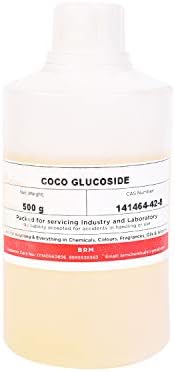 BRM Chemicals - Coco Glucoside Surfactant - 500 Grams - For Formulations and DIY Skin Care - For Shower Gels, Body Soap, Shampoos, Face Cleansers