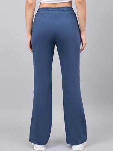 Image of 98 Degree North Women Flared Fleece Track Pants-GL1315-ALMOND