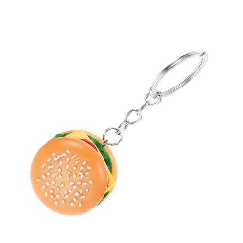 Ipetboom Porte-clé Hamburger Mignon Pendentif De Simulation Fast Food Charmant Accessoire De Sac Pour Anniversaires Et Fêtes Thématiques