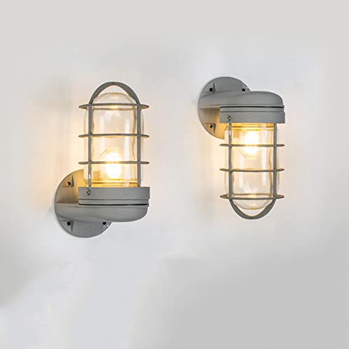 Applique de prestige extérieure E27 design intemporel en verre clair - Paire - 2