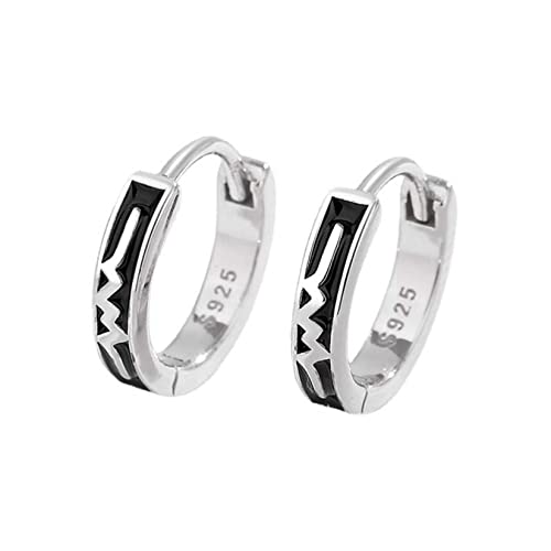 Brincos Redondos Jóias, 925 Brincos De Argola De Prata Esterlina Para Homens, Feixes De Brincos