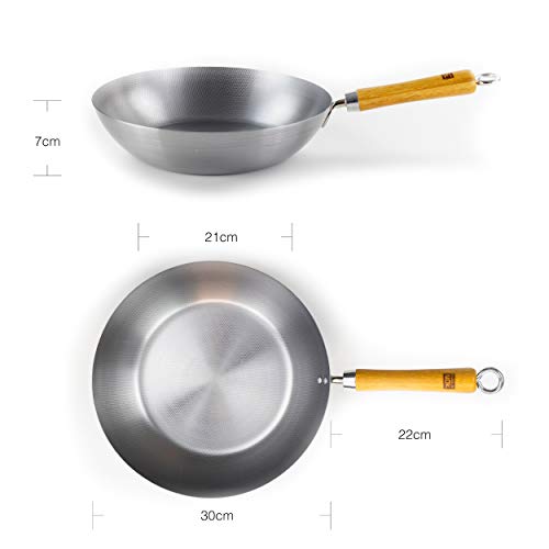 Wok Skinny de Acero al Carbono 12" School of Wok miniatura 3