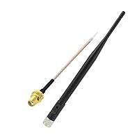 Eightwood 868 MHz Antenne Kipp-und-Schwenkbar NFC RFID Antenne SMA Stecker + SMA Buchse Pigtail Kabel RG178 15cm 6inch für GSM Wireless WiFi Homematic CCU3 CCU2 CC1101 Ham Radio MEHRWEG – Ansicht 2
