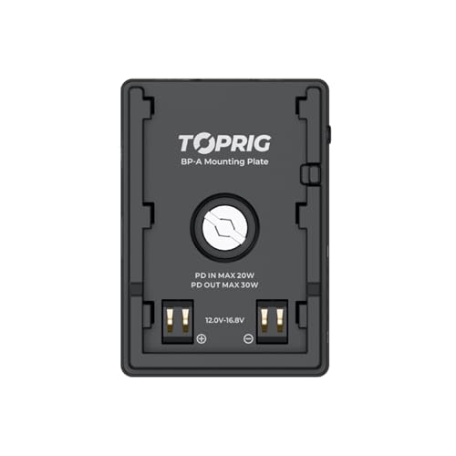 Image of Accsoon Toprig BC08 BP-A Mounting Plate Battery Charger for Canon BP-A Type Batteries, with USB-A USB-C D-Tap, PD Out Ports, PD in