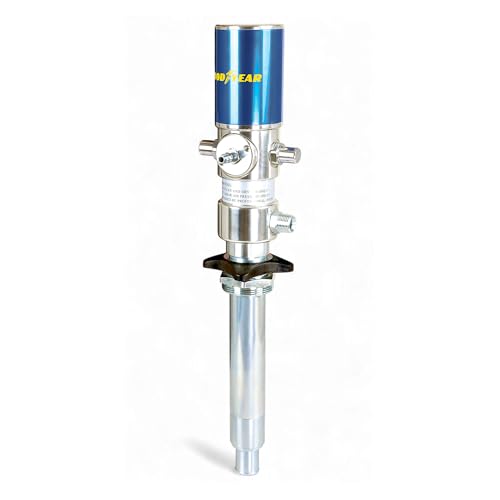 Image of Goodyear Oil Transfer Pump Air Operated Pneumatic 3.1GPM / 12LPM PRO Heavy Duty Double Action 3:1 Fast High Flow Rate for SAE130 Oils /Fluids (NOT for Gasoline or Diesel)