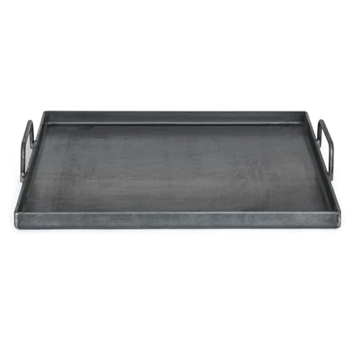 Plaque Bifera en acier au carbone, tôle 5 mm d'épaisseur Planchetta avec poignées pour cuisine, barbecue, idéal pour les restaurants, bars, hamburgers, fabrication sur mesure Nic Store Bbq (50 x 50 x