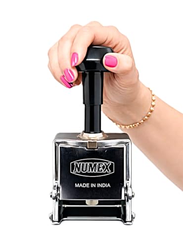 Image of NUMEX (Bill Book) Heavy-Duty 6 Digit Automatic Numbering Machine 5.5mm | Super Fast Operation | Black & Red Ink | Steel Heavy Body with Steel Font | Durable & Professional Use