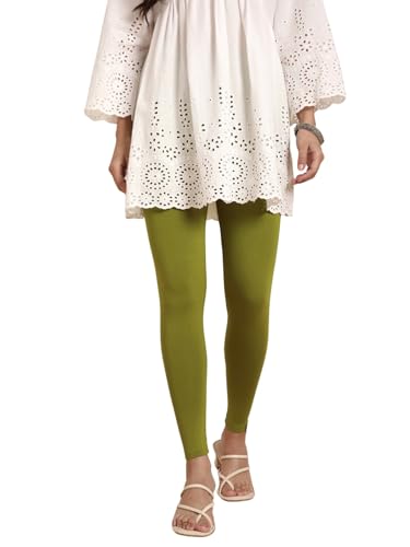 Image of TWIN BIRDS Women Viscose Ankle Leggings | Stretchable Kurti Wear Bottom