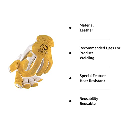 Black Stallion Revco 97Sw Mens/Womens Leather Work/Drivers Gloves With Reinforced Palm, Elastic Wristband, Xlarge #TOP2