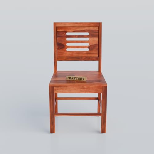 Image of 45 Inch Length Solid Sheesham Wood 4 Seater Dining Table Set | Four Seater Dinner Table with 3 Chairs & 1 Bench | Dinning Table Set 4 Seater for Living Room | Honey Finish