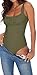 BEJONS Women Elegant Y2k Black Bodysuits Thong Square Neck Double Lined Ruched Sleeveless Body Suit Tank Top Casual Going Out Summer Vacation Teacher Outfits Dark Green S