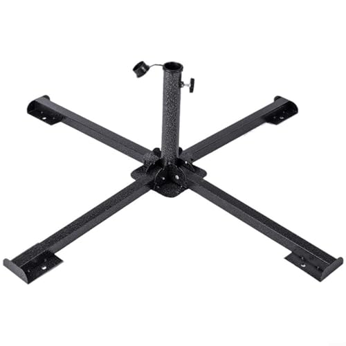 Base per ombrellone da esterno resistente (14 x 44 x 14 cm), supporto regolabile da 2,5 a 4 cm, supporto pieghevole in acciaio per ombrellone, patio, giardino, spiaggia, campeggio, portatile e