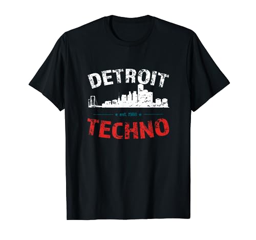 Detroit Techno Skyline underground Techno festival, rave T-Shirt