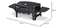 Enders® Gasgrill URBAN, Tischgrill, Grillen-, Kochen- und Backen Funktion, 2 Brenner Edelstahl, kleiner, mit Grill-Thermometer, Balkon-, Camping-Grill, Aluguss-Gehäuse, Gusseisen-Rost, #2095 – Ansicht 6