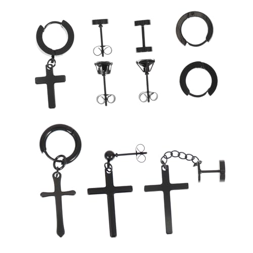 Beavorty 10Pares Pendientes Para Hombres Pendientes De Inoxidable Pendientes Tachuelas De Aretes Unisex