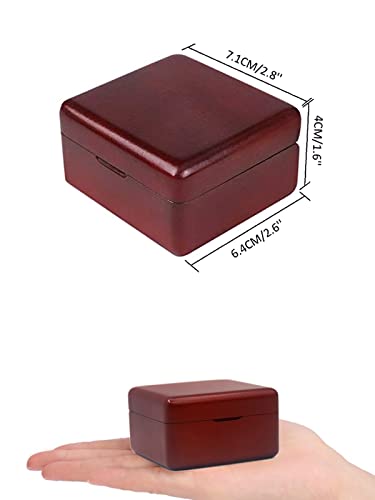 Sinzyo Music Box Vintage Wood Carved Mechanism Musical Boxs Gift For Birthday Valentine's Day Christmas Day(Close to You -Wine Red Box)