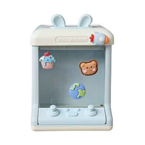 Image of Cosmetics Storage Box with Kawaii Stickers Makeup Organizer Bunny Pen Holder Cute Rabbit Ears Aesthetic Pencil Case (Blue+Random Pattern Stickers+4 Pieces of 3D Stickers)