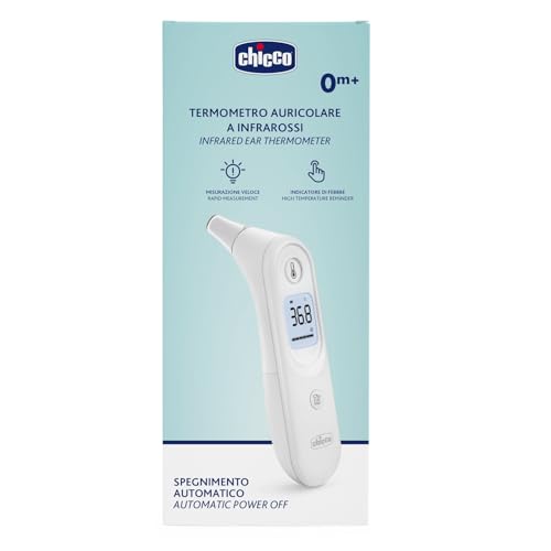 Chicco Thermomètre auriculaire infrarouge, 0 mois et plus, mesure instantanée et précise de la...