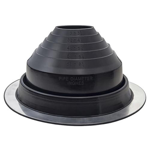 EPDM Pipe Flashing #4 - Fits Pipes 3” to 6-1/4” OD