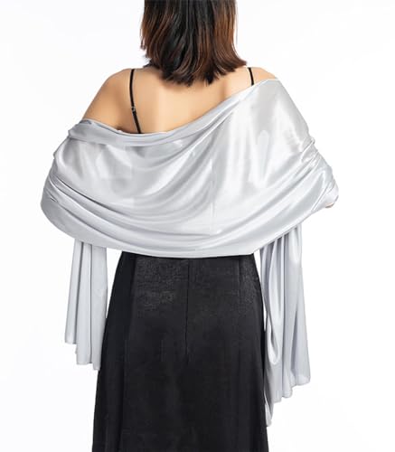 Women's Silky Shawls Wraps Cape for Formal Wedding Party Evening Dress