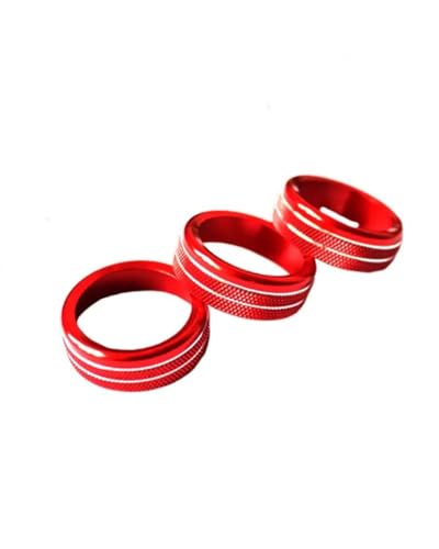 Temperature Adjustment Knob Air Conditioner Switch Knob Ring Climate Control HVAC (Red)