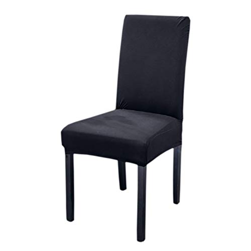 MINGZJ Housses de Chaise Extensibles, Amovibles et lavables, compatibles avec Toutes Les Housses de Protection de siège de Chaise (Y-Noir, 1-Pièces) Cover