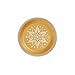 Platos desechables biodegradables cartón 23cm de diámetro para navidad y nochevieja color oro con motivos blanco y plata 6uds
