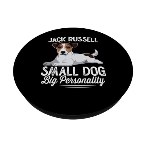 Jack Russell small dog big personality Dog Funny Saying PopSockets Swappable PopGrip, Black - Image 2