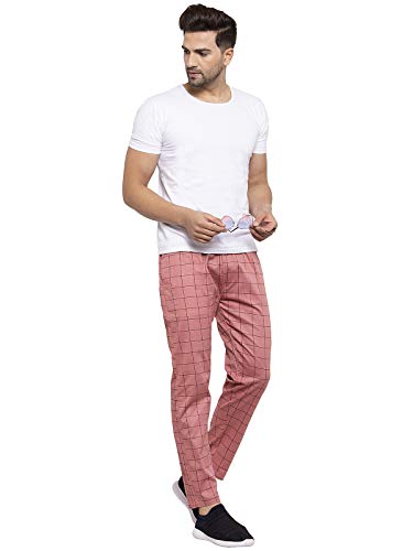 Image of JAINISH Men Checked Tapered Fit Track Pants