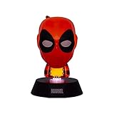 Paladone Deadpool 3D Icon Light BDP | Offiziell Lizenziertes rotes helles Nachtlicht oder Schreibtischlampe | Geschenk für Marvel-Fans | angetrieben durch 2 x AAA Batterien