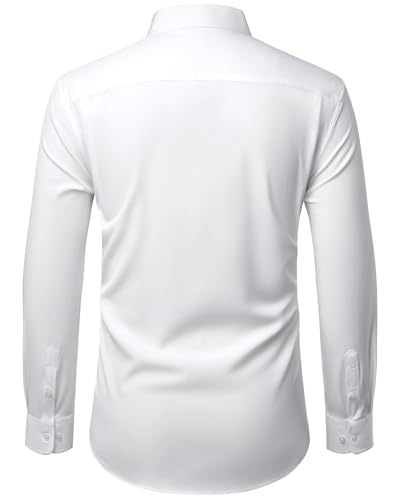 Alimens & Gentle Mens Dress Shirts Stretch Long Sleeve Wrinkle Free Business Casual Button Down Shirt for Wedding3