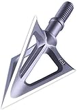 Scoland Shooter 6PK Hunting Broadheads,100 Grain Stainless Steel Fixed Blade 1-1/8