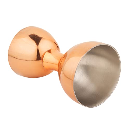 Image of Anything & Everything Stainless Steel Premium Peg Pourer Jigger Cup, Alcohol Whisky Wine Cocktail Shot Glass Perfect for Home Bar Double Side Tool (Rose Gold)