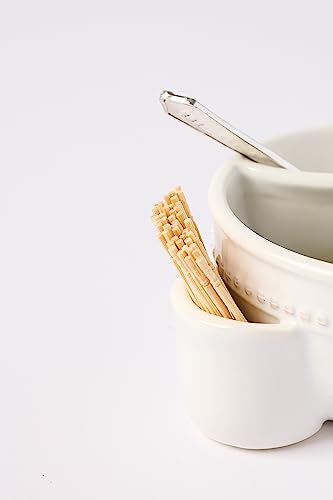 Mud Pie Olive Pit And Bowl Set, Olive Ever Wanted, Bowl 2.75" X 5"Dia | Fork 5.5" #TOP6