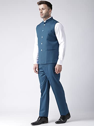 Image of hangup Men's Synthetic Notch Lapel Suit (2BasketTR Dodger 42 Electric Blue