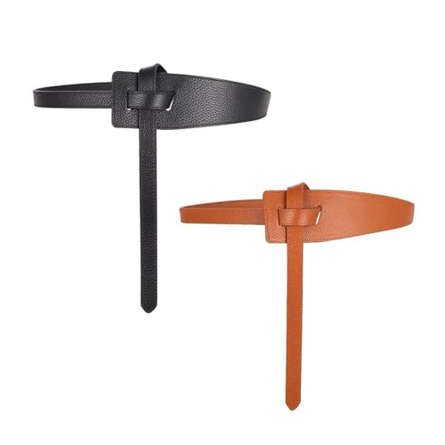 Women's Tight Belt With Dress With a PU Leather Belt