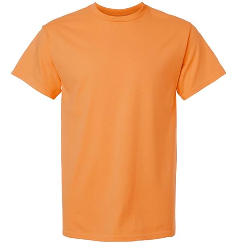 Joe's USA Men's Heavyweight Ultra Cotton Wholesale T-Shirts -S-Tangerine