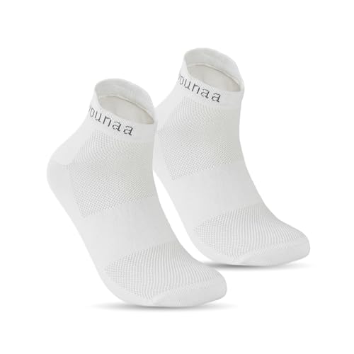 Syounaa Sports Socks for Men & Women - Ankle socks for Running, Gym, Tennis, Cycling | Infrared CELLIANT Technology I Soft & Durable, Beige