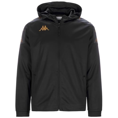 Kappa Sudadera GREVOLO, Sudadera Banda, Negro/Gris, M, Hombre