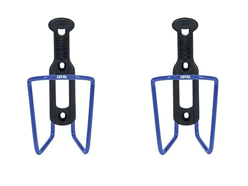 ZEFAL Pack Alu Plast 124 - Flaschenhalter Fahrrad x 2 - Aluminium Fahrradflaschenhalterung für alle Arten von Fahrrädern - leicht und robust – Blau