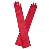 Photo Gallery cutefly guanti lunghi sexy in raso gants et moufles, colore: rosso, taglia unica donna Photo Gallery cutefly guanti lunghi sexy in raso gants et moufles, colore: rosso, taglia unica donna