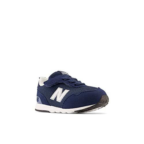 New Balance Kid's 515 V1 New-b Hook and Loop Sneaker, Nb Navy/White, 3.5 Infant4