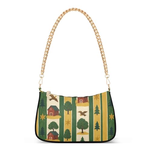 Sac à main en cuir pour femme GuoChe à motif rayé chic