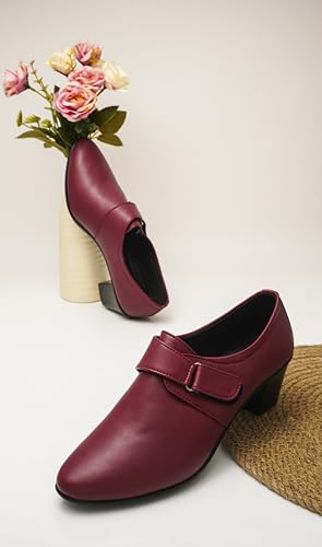 Image of TRYME Collection Bellies Comfortable Stylish Solid Block Heel Slip-On Formal Shoes for Womens & Girls