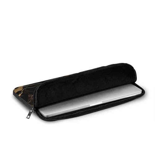 Funda para laptop 15 pulgadas negro mármol oro miniatura 6