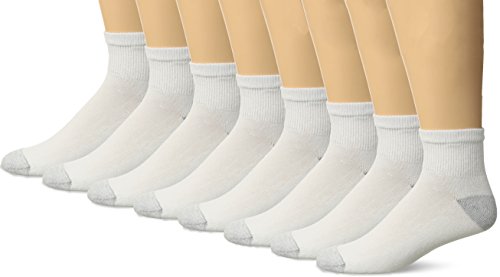 Hanes Ultimate Men's 10-Pack FreshIQ Big & Tall Ankle Socks, white, 12-14