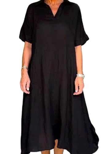 Women's Lapel Neck Bottom Spread Fork Design Maxi Skirt Oversized Half Sleeve Pink Skirt 2025 Spring Summer Trend2