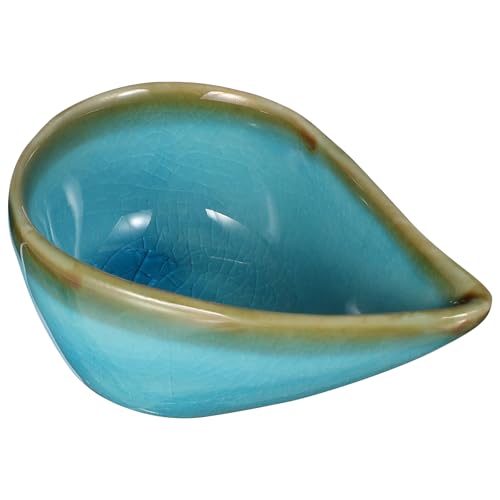 CALLARON Plato Pequeño de Cerámica para Difusor de Aceites Esenciales, Cuenco Azul para Mezclar Faciales, Fácil de Limpiar, Adecuado para Uso Profesional en Salón