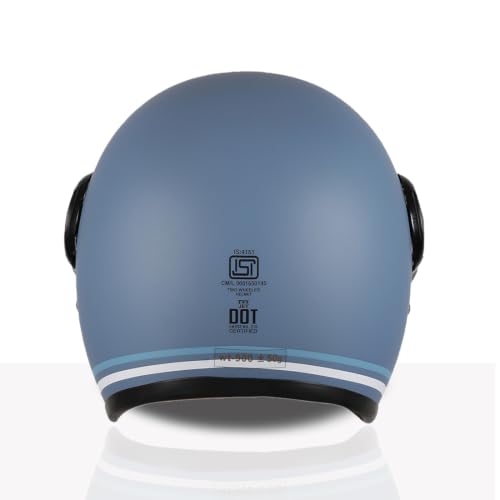 Image of TVS MissFit Women's Open Face Helmet | Lightweight Shell | Pastel Colors Designed Exclusively for Women | Extreme Comfort Fit for Girls | Clear Visor | DOT & ISI Certified
